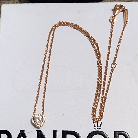Pandora Sparkling Heart Collier Necklace - Picture 2 of 10